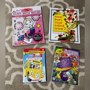 5 Pack- MISC Books, Melissa & Doug, Crayola, Magic School Bus, Litti Chef